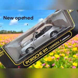 Vintage Porsche 911 Carrera 2 cabriolet metal die-cast car collectible